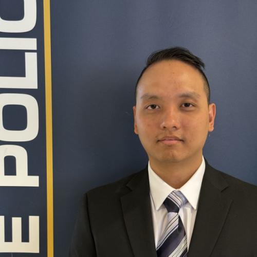 Gabriel Bui, a 2021 graduate of OCC's Criminal Justice program, returned to campus where he was sworn-in to the Syracuse Police Department.
